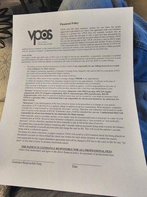 New financial policy