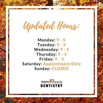 Updated Hours