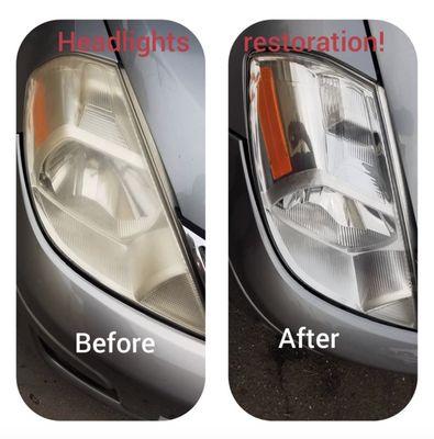 Before/After Headlight restoration