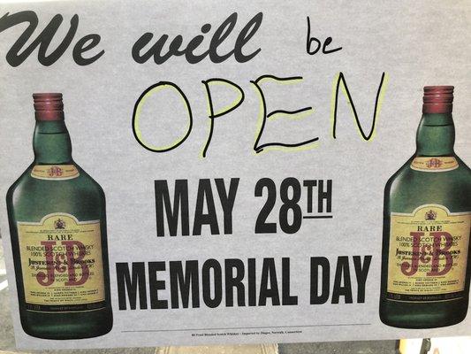 Yes we will be open. 9AM to 10PM