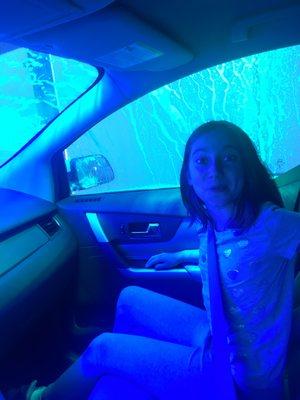 First customer at the new location! My daughter loved the colorful lights!