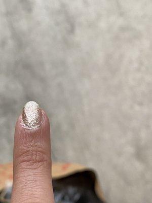 Polish on my cuticles - was not cleaned up