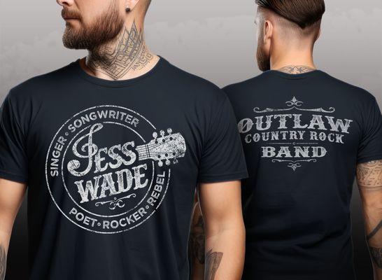 Custom Tee Shirt for Jess Wade Band. Call for a quote today.