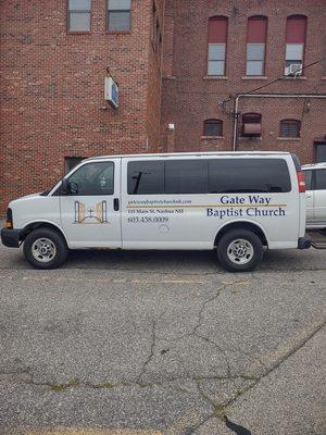 The back of the building