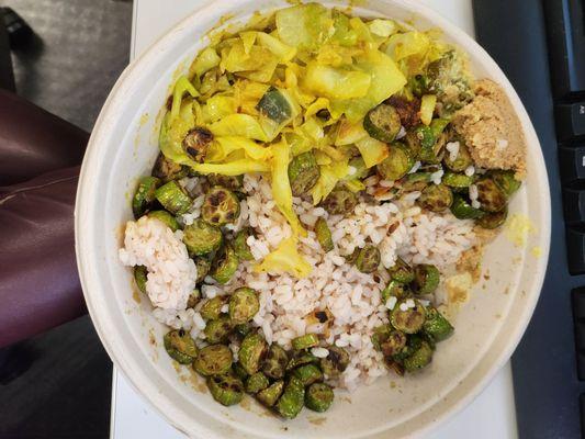 Happy lunch Friday for veggies, rice bowl, $13.99 before tax 6/20/25