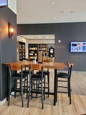 Dining area and "convenience store" area