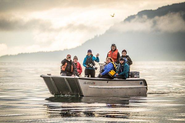 Returning after an amazing wildlife encounter, Kodiak Island. Photo by Chris Bray photography.