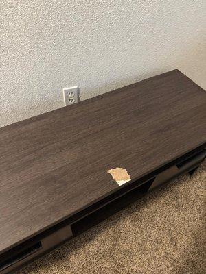 TV stand received damaged.