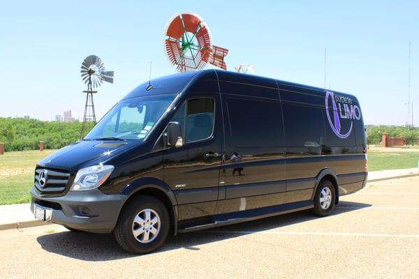 Our 2014 Mercedes Benz Sprinter Limo seats 12-14 people and is ready to be rented this week.