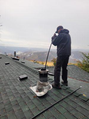 Chimney sweeping in Volcanoville