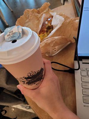 Honey Lavendar (earl gray tea) latte.