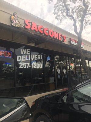 Right now here my husband getting something some salads