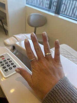 UV gel Manicure with chrome finish!