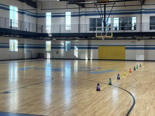 The left half of the gym. (The indoor track is pretty neat though)