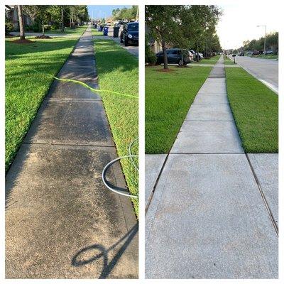 Before & after dirt and grime removal