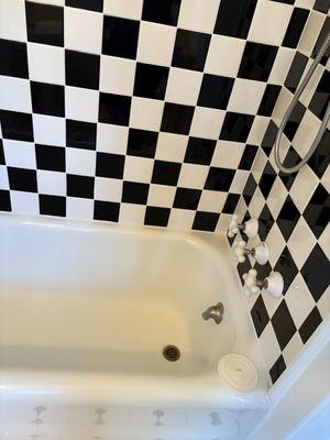 All stains removed and tile grout cleaned