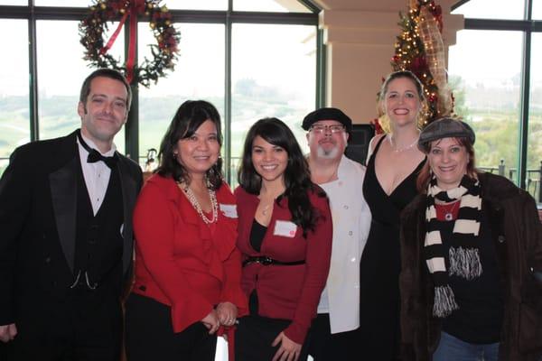 My co-worker and I with some of the cast