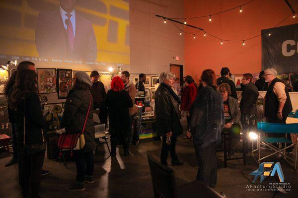 Arjoon KC representing Afactory Studio with ConceptionArt Shows at Community Beer, Dallas, December 8 2016