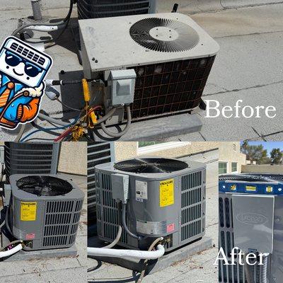 Before and after of a new unit installed for only $7,500!!