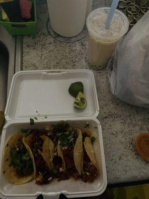 Chorizo And Steak Tacos