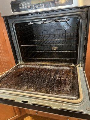 Limpieza del horno Antes y después