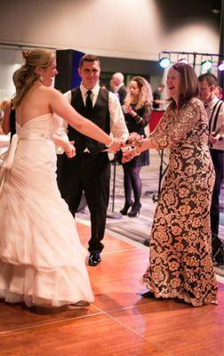 After alterations made to be able to adjust train and avoid (read: reduce) embarrassing falls at reception.