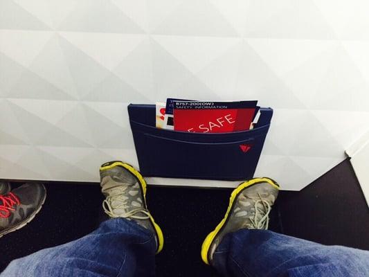 Extremely little leg room. Upgrading to first class was the worst investment ever.
