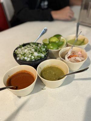 Salsa and toppings