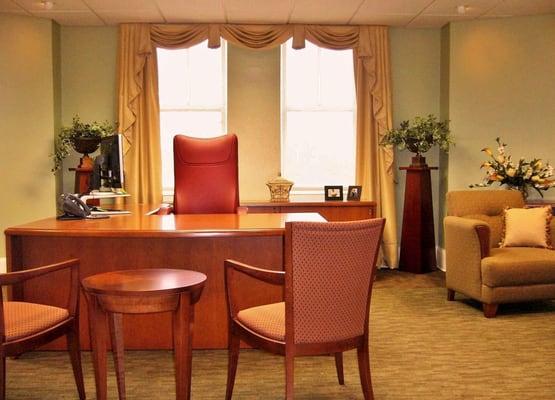 Executive office furniture, window treatments and design, Washington, DC