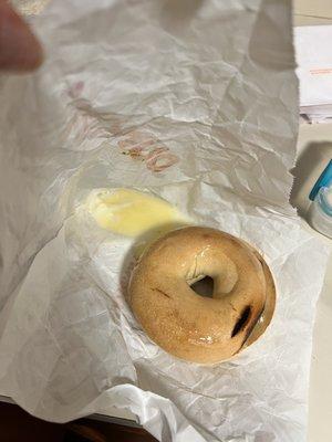 1. About three tablespoons of butter at the bottom of the wrapper. They could not even spread the butter.