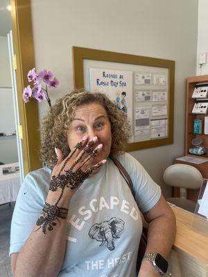 henna, eye lash lift, tinted brows