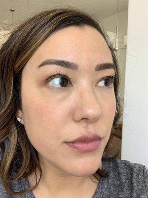 Eyebrow threading and tinting. Tinting was so fast and affordable!