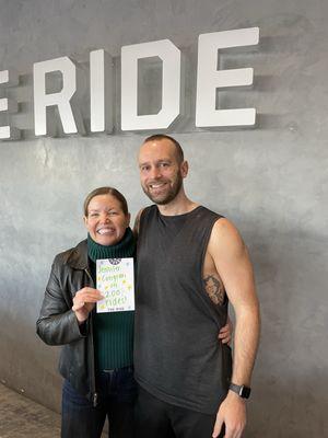 Cody and me celebrate 200 rides