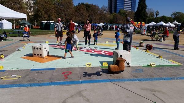 Life-size Monopoly open on event day