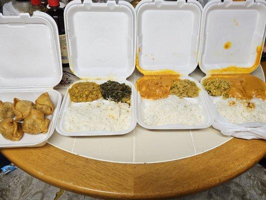 $50 total and 2 baklava. No sauce for the samosa.