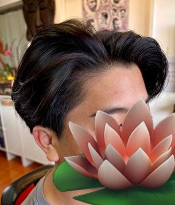 Haircut W/ soft wave + root lift perm