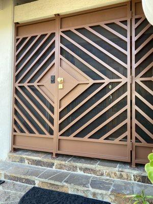 This beauty of a gate was made and installed by Taylor Made Iron of Huntington Beach, CA. Tommy Taylor is the owner.
