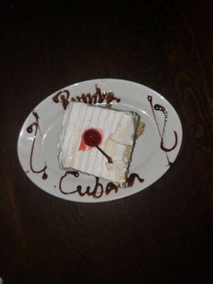 Finally tres leches cake its A traditional cake that you may find in most Mexican restaurants but it was one of the best I've ever had.