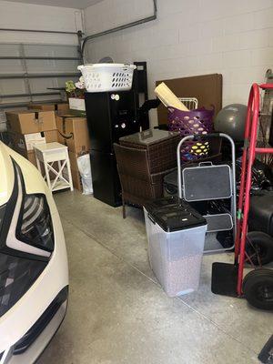 Garage with almost everything packed