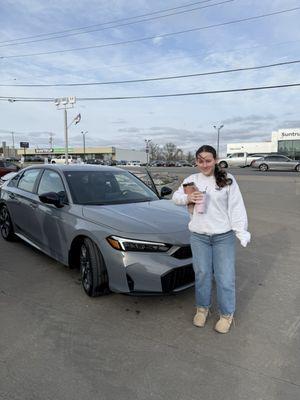 This is the new 2025 Honda Civic touring that I bought for my daughter yesterday.
