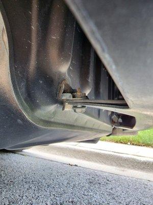 Random screws throughout the car