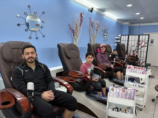 Manicure and pedicure service