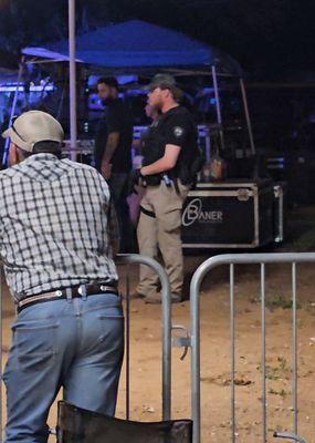 Motivated Cpl. watching the V.I.P. area