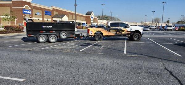 El Boss Junk Removal truck and trailer