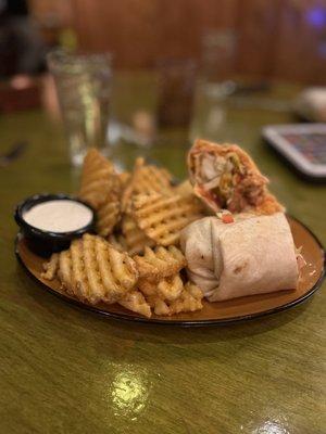 Wing Wrap with Fries