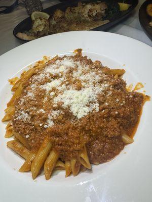 Penne with Bolognese