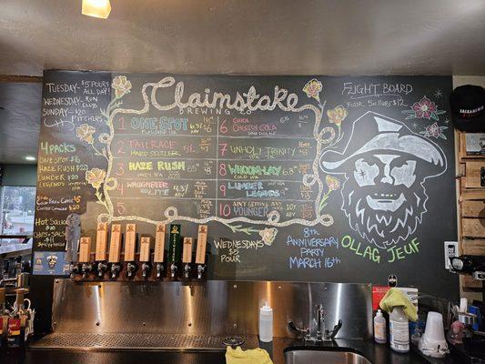Beer menu