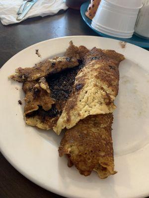 The "chocolate chip pancakes" we got served..