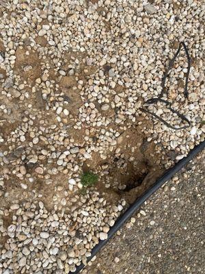 Huge hole left in landscape