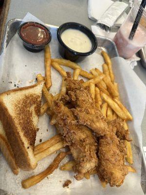 Chicken tenders and fries